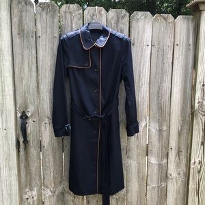 Talbots Navy Trench Coat
